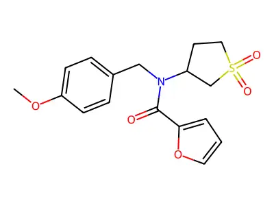 N-(1,1-dioxidotetrahydrothiophen-3-yl)-N-(4-methoxybenzyl)furan-2-carboxamide structure