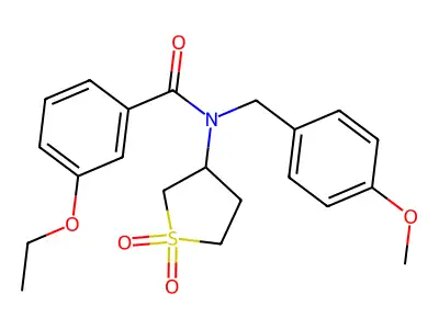N-(1,1-dioxidotetrahydrothiophen-3-yl)-3-ethoxy-N-(4-methoxybenzyl)benzamide structure