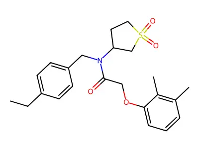 2-(2,3-dimethylphenoxy)-N-(1,1-dioxidotetrahydrothiophen-3-yl)-N-(4-ethylbenzyl)acetamide structure