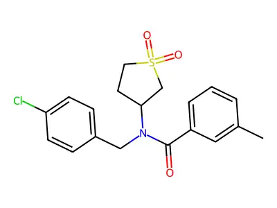 N-(4-chlorobenzyl)-N-(1,1-dioxidotetrahydrothiophen-3-yl)-3-methylbenzamide structure