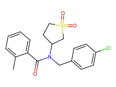 N-(4-chlorobenzyl)-N-(1,1-dioxidotetrahydrothiophen-3-yl)-2-methylbenzamide structure