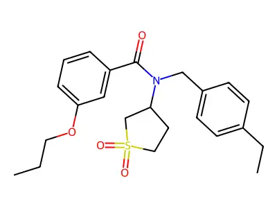 N-(1,1-dioxidotetrahydrothiophen-3-yl)-N-(4-ethylbenzyl)-3-propoxybenzamide structure