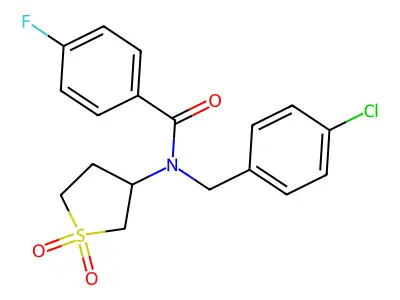 N-(4-chlorobenzyl)-N-(1,1-dioxidotetrahydrothiophen-3-yl)-4-fluorobenzamide structure