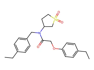 N-(1,1-dioxidotetrahydrothiophen-3-yl)-N-(4-ethylbenzyl)-2-(4-ethylphenoxy)acetamide structure
