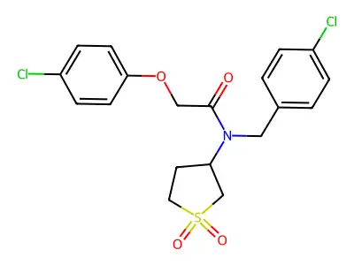 N-(4-chlorobenzyl)-2-(4-chlorophenoxy)-N-(1,1-dioxidotetrahydrothiophen-3-yl)acetamide structure