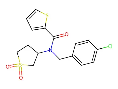 N-(4-chlorobenzyl)-N-(1,1-dioxidotetrahydrothiophen-3-yl)thiophene-2-carboxamide structure