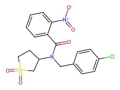 N-(4-chlorobenzyl)-N-(1,1-dioxidotetrahydrothiophen-3-yl)-2-nitrobenzamide structure