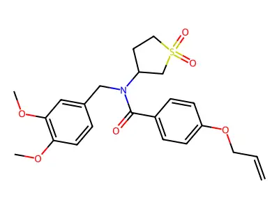N-(3,4-dimethoxybenzyl)-N-(1,1-dioxidotetrahydrothiophen-3-yl)-4-(prop-2-en-1-yloxy)benzamide structure