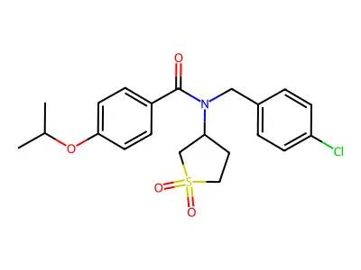 N-(4-chlorobenzyl)-N-(1,1-dioxidotetrahydrothiophen-3-yl)-4-(propan-2-yloxy)benzamide structure