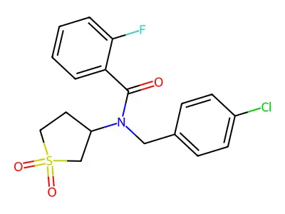 N-(4-chlorobenzyl)-N-(1,1-dioxidotetrahydrothiophen-3-yl)-2-fluorobenzamide structure