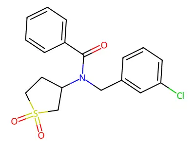 N-(3-chlorobenzyl)-N-(1,1-dioxidotetrahydrothiophen-3-yl)benzamide structure