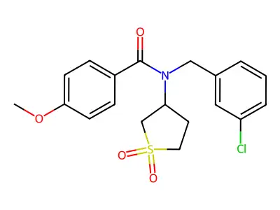 N-(3-chlorobenzyl)-N-(1,1-dioxidotetrahydrothiophen-3-yl)-4-methoxybenzamide structure