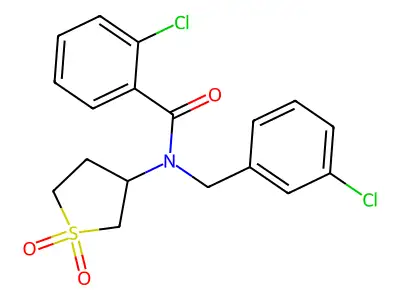 2-chloro-N-(3-chlorobenzyl)-N-(1,1-dioxidotetrahydrothiophen-3-yl)benzamide structure
