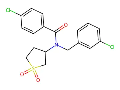 4-chloro-N-(3-chlorobenzyl)-N-(1,1-dioxidotetrahydrothiophen-3-yl)benzamide structure