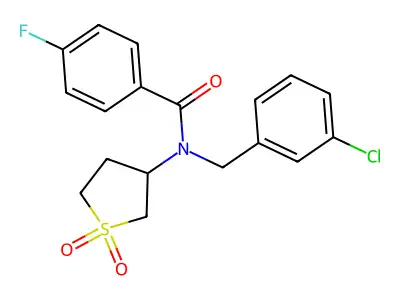 N-(3-chlorobenzyl)-N-(1,1-dioxidotetrahydrothiophen-3-yl)-4-fluorobenzamide structure