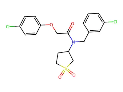 N-(3-chlorobenzyl)-2-(4-chlorophenoxy)-N-(1,1-dioxidotetrahydrothiophen-3-yl)acetamide structure