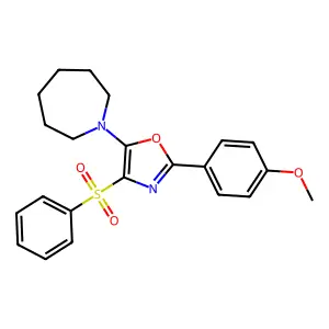 1-[2-(4-Methoxyphenyl)-4-(phenylsulfonyl)-1,3-oxazol-5-yl]azepane structure