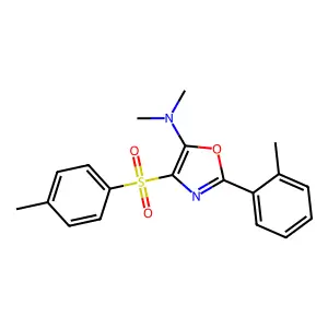 N,N-Dimethyl-4-(4-methylbenzenesulfonyl)-2-(2-methylphenyl)-1,3-oxazol-5-amine structure