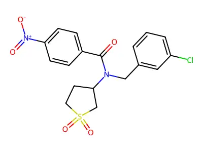 N-(3-chlorobenzyl)-N-(1,1-dioxidotetrahydrothiophen-3-yl)-4-nitrobenzamide structure