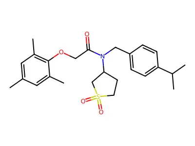 N-(1,1-dioxidotetrahydro-3-thienyl)-N-(4-isopropylbenzyl)-2-(mesityloxy)acetamide structure
