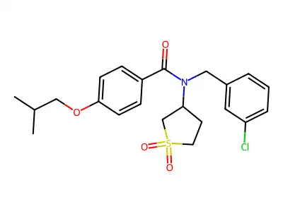 C22H26ClNO4S structure