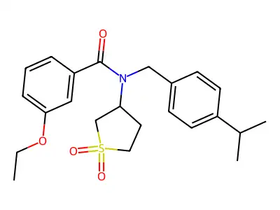 N-(1,1-dioxidotetrahydrothiophen-3-yl)-3-ethoxy-N-[4-(propan-2-yl)benzyl]benzamide structure
