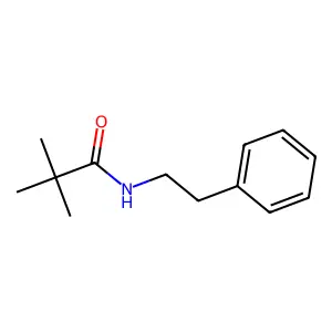N-phenylethylpivalamide structure