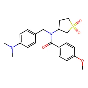 N-[4-(dimethylamino)benzyl]-N-(1,1-dioxidotetrahydro-3-thienyl)-4-methoxybenzamide structure