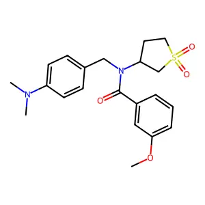 N-[4-(dimethylamino)benzyl]-N-(1,1-dioxidotetrahydro-3-thienyl)-3-methoxybenzamide structure
