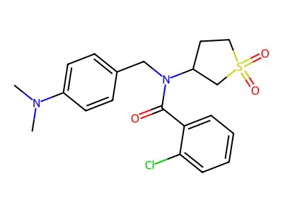 2-chloro-N-[4-(dimethylamino)benzyl]-N-(1,1-dioxidotetrahydrothiophen-3-yl)benzamide structure