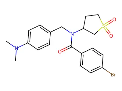 4-bromo-N-[4-(dimethylamino)benzyl]-N-(1,1-dioxidotetrahydro-3-thienyl)benzamide structure
