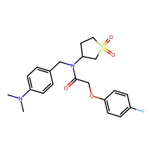 N-[4-(dimethylamino)benzyl]-N-(1,1-dioxidotetrahydrothiophen-3-yl)-2-(4-fluorophenoxy)acetamide structure