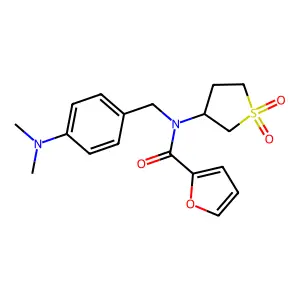 N-[4-(dimethylamino)benzyl]-N-(1,1-dioxidotetrahydro-3-thienyl)-2-furamide structure