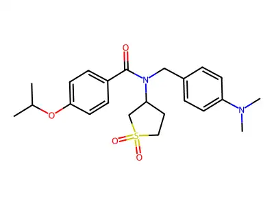 N-[4-(dimethylamino)benzyl]-N-(1,1-dioxidotetrahydro-3-thienyl)-4-isopropoxybenzamide structure