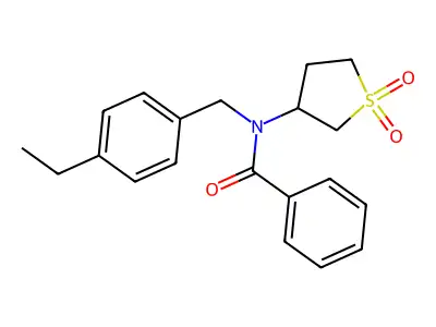 N-(1,1-dioxidotetrahydrothiophen-3-yl)-N-(4-ethylbenzyl)benzamide structure