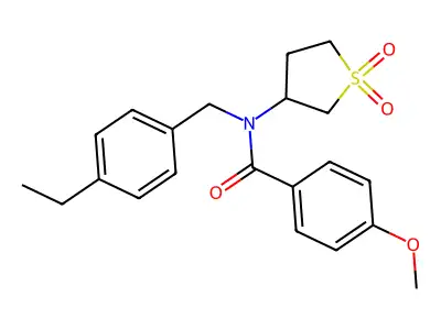 N-(1,1-dioxidotetrahydrothiophen-3-yl)-N-(4-ethylbenzyl)-4-methoxybenzamide structure