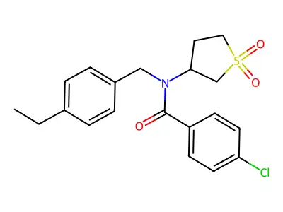 4-chloro-N-(1,1-dioxidotetrahydrothiophen-3-yl)-N-(4-ethylbenzyl)benzamide structure