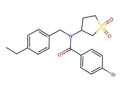 4-bromo-N-(1,1-dioxidotetrahydro-3-thienyl)-N-(4-ethylbenzyl)benzamide structure