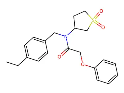 N-(1,1-dioxidotetrahydrothiophen-3-yl)-N-(4-ethylbenzyl)-2-phenoxyacetamide structure