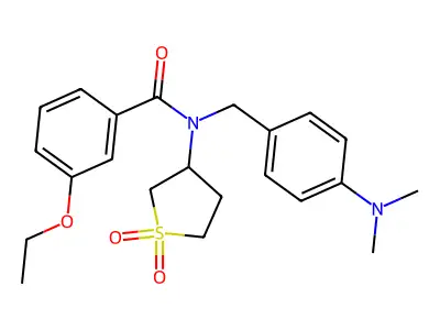 N-[4-(dimethylamino)benzyl]-N-(1,1-dioxidotetrahydrothiophen-3-yl)-3-ethoxybenzamide structure