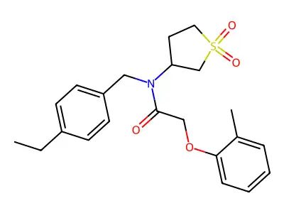 N-(1,1-dioxidotetrahydrothiophen-3-yl)-N-(4-ethylbenzyl)-2-(2-methylphenoxy)acetamide structure