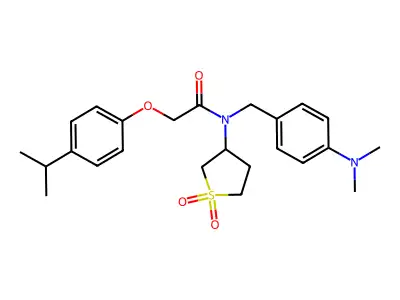 N-[4-(dimethylamino)benzyl]-N-(1,1-dioxidotetrahydro-3-thienyl)-2-(4-isopropylphenoxy)acetamide structure