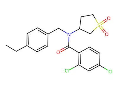2,4-dichloro-N-(1,1-dioxidotetrahydrothiophen-3-yl)-N-(4-ethylbenzyl)benzamide structure