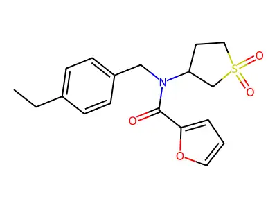 N-(1,1-dioxidotetrahydro-3-thienyl)-N-(4-ethylbenzyl)-2-furamide structure
