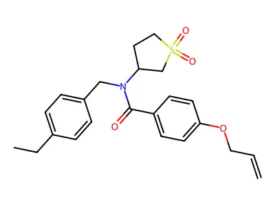 4-(allyloxy)-N-(1,1-dioxidotetrahydro-3-thienyl)-N-(4-ethylbenzyl)benzamide structure