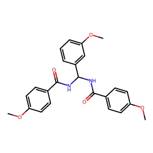 4-methoxy-N-[[(4-methoxybenzoyl)amino]-(3-methoxyphenyl)methyl]benzamide structure