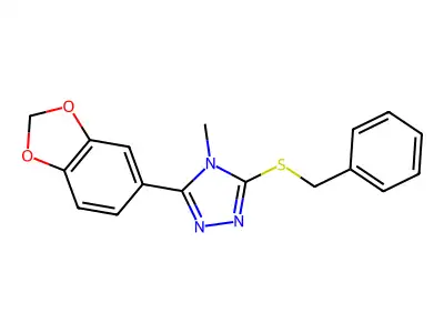 3-(1,3-Benzodioxol-5-yl)-5-benzylsulfanyl-4-methyl-1,2,4-triazole structure