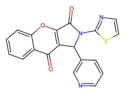 1-(Pyridin-3-yl)-2-(thiazol-2-yl)-1,2-dihydrochromeno[2,3-c]pyrrole-3,9-dione structure