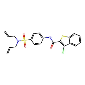 3-chloro-N-{4-[(diallylamino)sulfonyl]phenyl}-1-benzothiophene-2-carboxamide structure