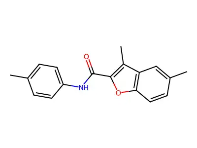 3,5-dimethyl-N-(4-methylphenyl)-1-benzofuran-2-carboxamide structure